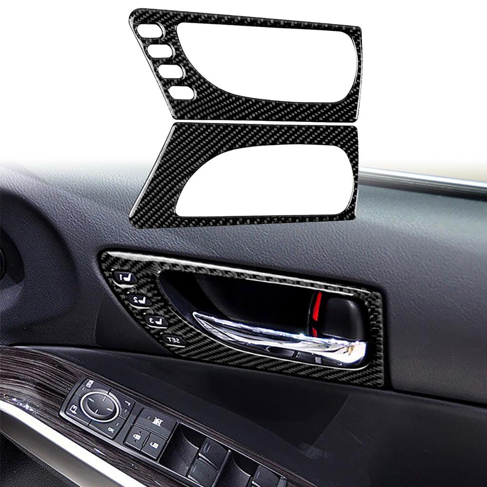 Real Carbon Fiber For Lexus IS250 2013- Car Front Door Handle Panel Decoration Stickers Auto Modification