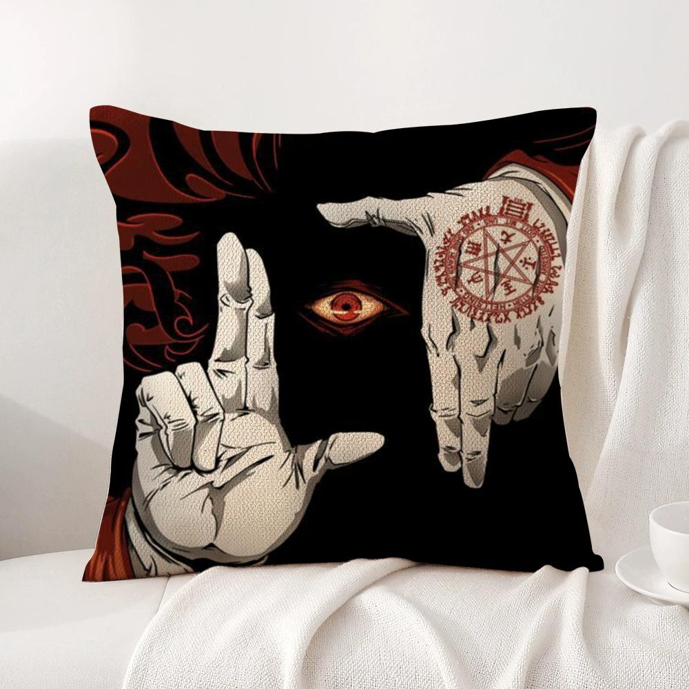 Anime C-Castlevania Cushion Cover Summer Coolness Linen Fabric Double-Sided Printing Pillow Case Sofa Home Decor Gift