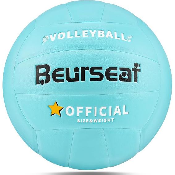 Volleyball, Soft Touch Beach Volleyball, Indoor Outdoor Volleyball for Beach Game Training, Official Size 5 светло-синий
