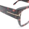Excellent TOM FORD Glasses Marble Pattern Wellington Pink Clear Brown Mens TF5878-B Used