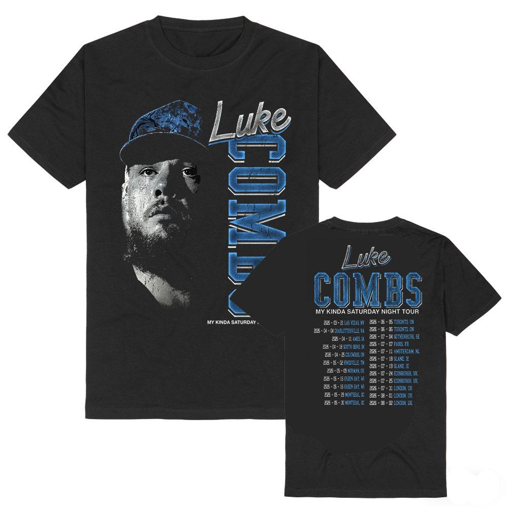 2026 Luke Combs TOUR Vintage Hip Hop T-shirt Short Sleeve Casual Unisex Graphic Printing Tshirt Popular Summer T Shirt