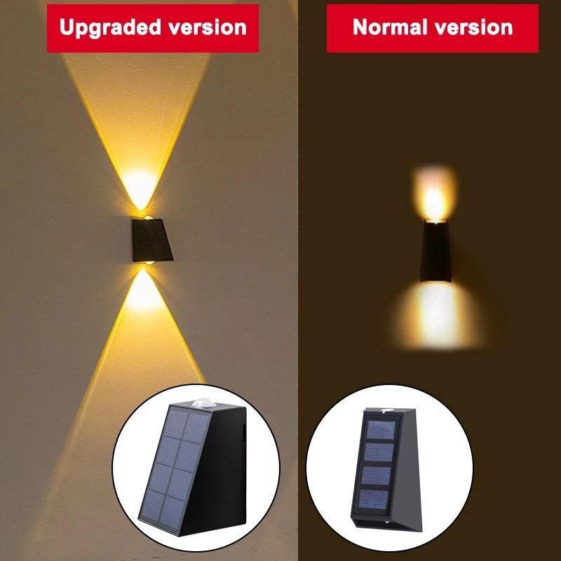 Upgrade LED Outdoor Wall Solar Lights Waterproof Garden Wall Decoration Lighting For Villa Patio Stair Corridor