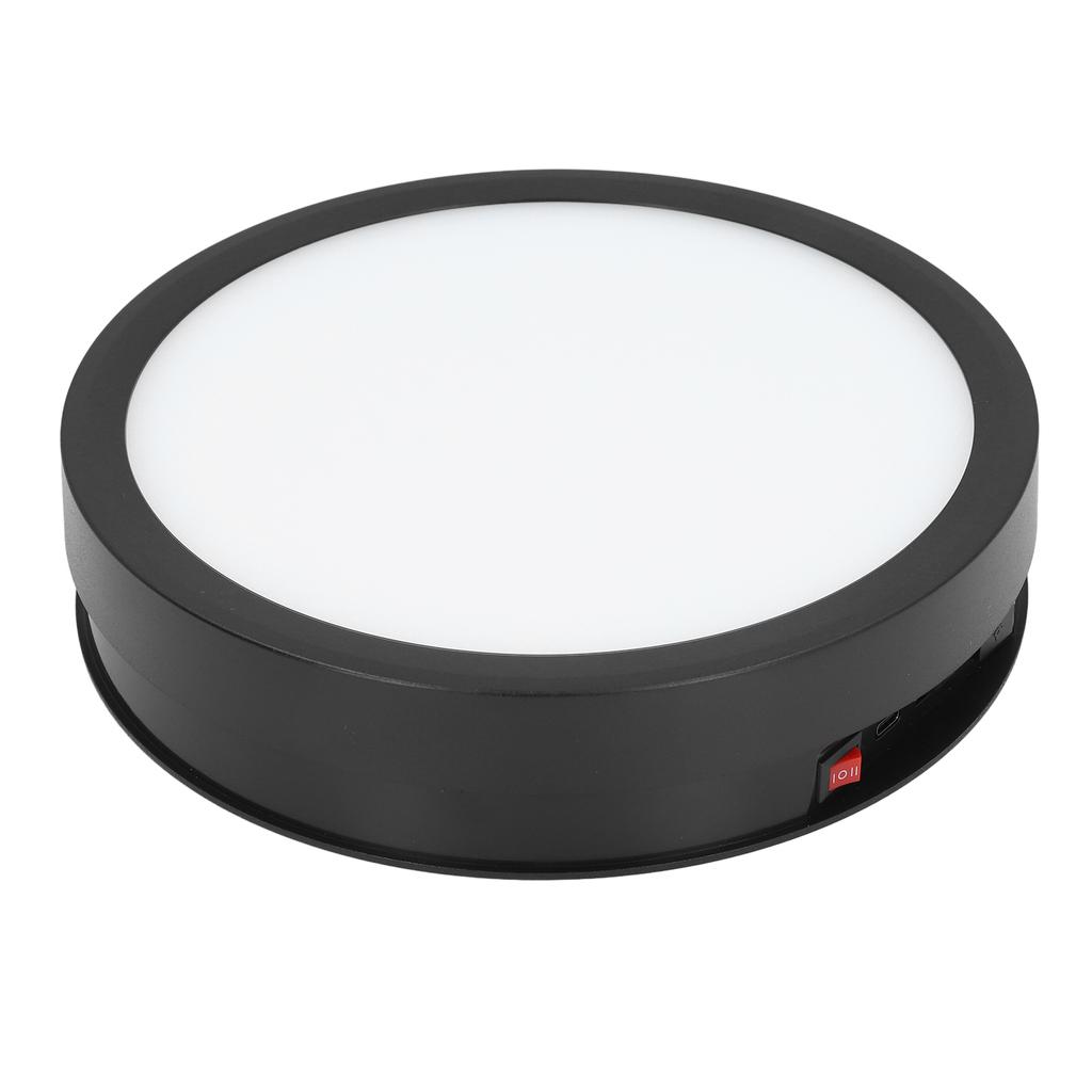 360 Degree Rotating Display Stand Speed and Direction   USB Powered 22cm Electric Rotating Turntable with Colorful Light
