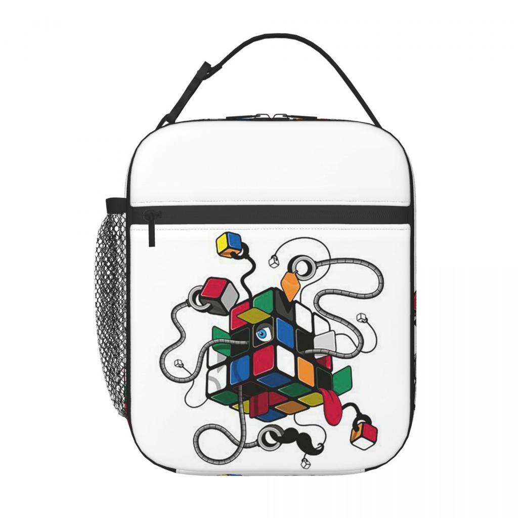 Borsa Termica per Pranzo Rubiks Rubiks Rubics per Donne Bambini Scatole per Cibo Portatili Lunch Box Termico Borsa a Shopper