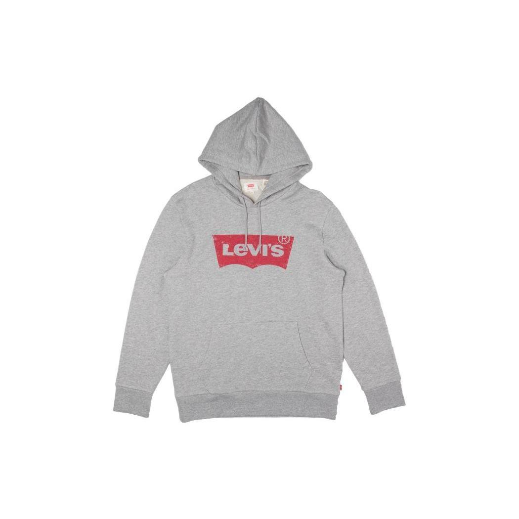 

Толстовка с капюшоном Levis Logo Print Drawstring, унисекс, серая 19622-0008