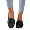 New flat-soled single shoes women's spring fashion belt buckle round head comfortable one-pedal casual Doudou shoes