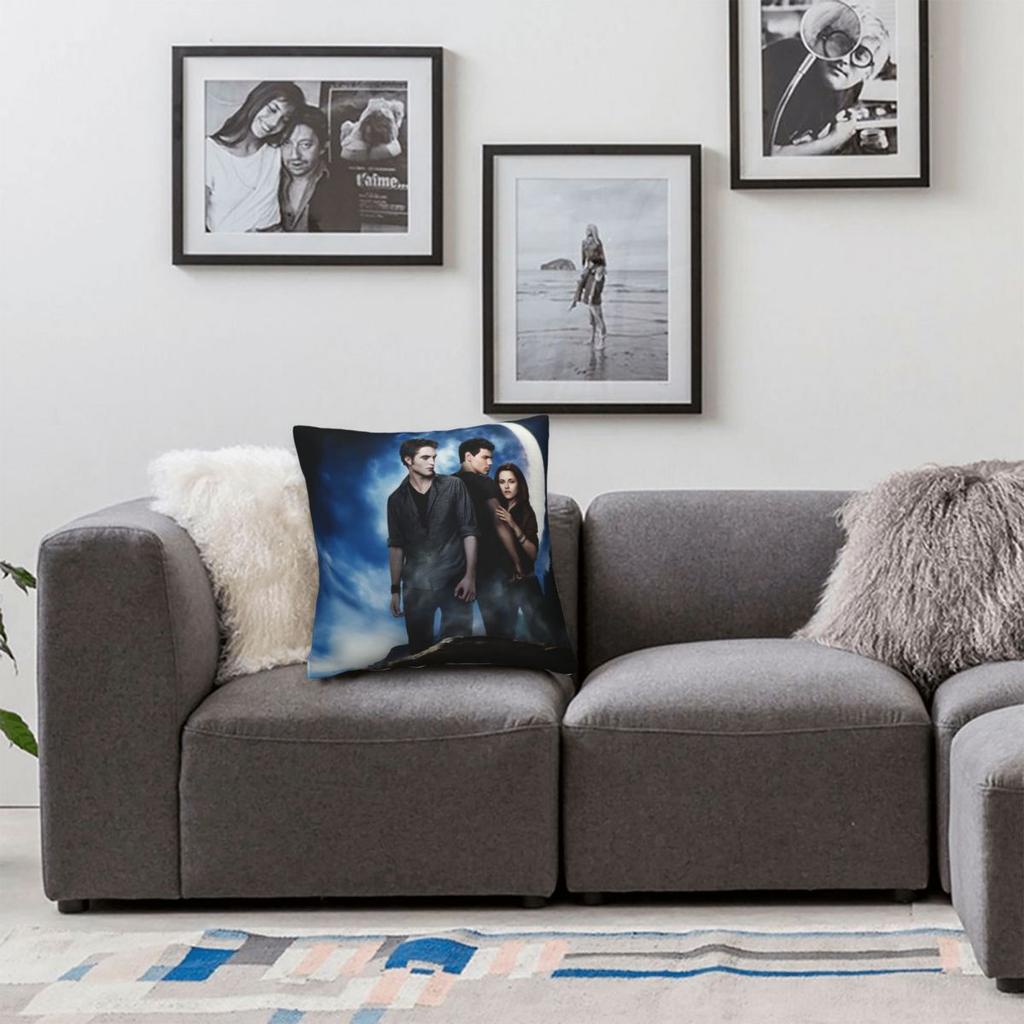 The Twilight Saga Movie Pillowcase Printed Polyester Cushion Cover Decorative Pillow Case Cover Home Square 45*45Cm