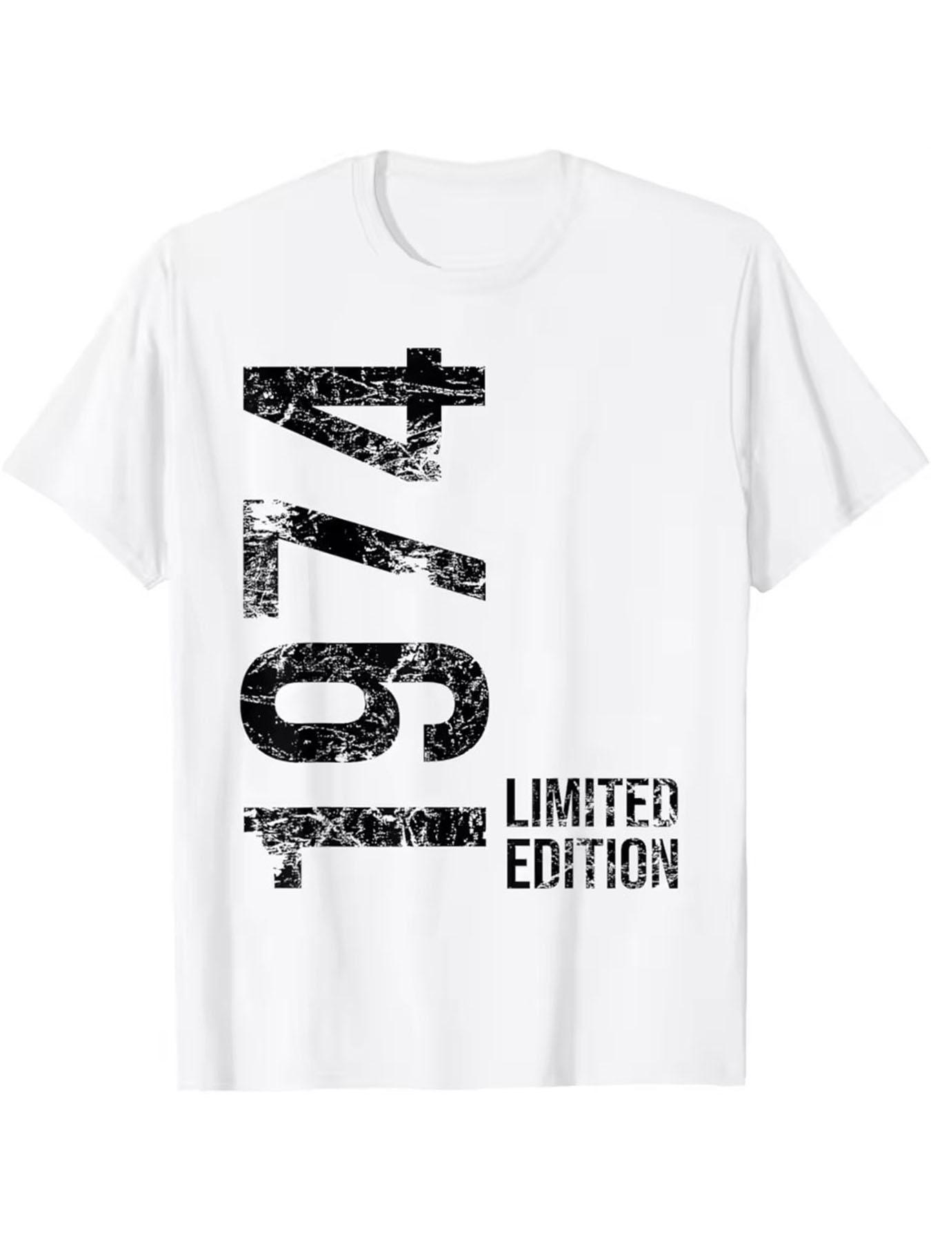 Limited Edition 1974 51th Birthday Born 1974 T-Shirt Print Original Design Gifts T Shirts Unisexs Clothing Camisas Streetwear S