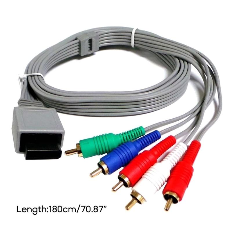 1.8m/5.9ft 1080/720P HDTV Audio-Video AV-Cable 5RCA Cord High-Definition Component Wire Line for Wii Game Console