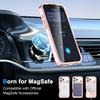 For iPhone 17 Pro Case Compatible with MagSafe PC+TPU Clear Phone Cover with PET Screen Film