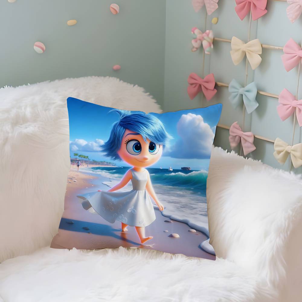 Movie IInsidesOOutCartoon Case Plush Fabric Soft Pillowcase Double Sided Print Cushion Cover Household Gifts