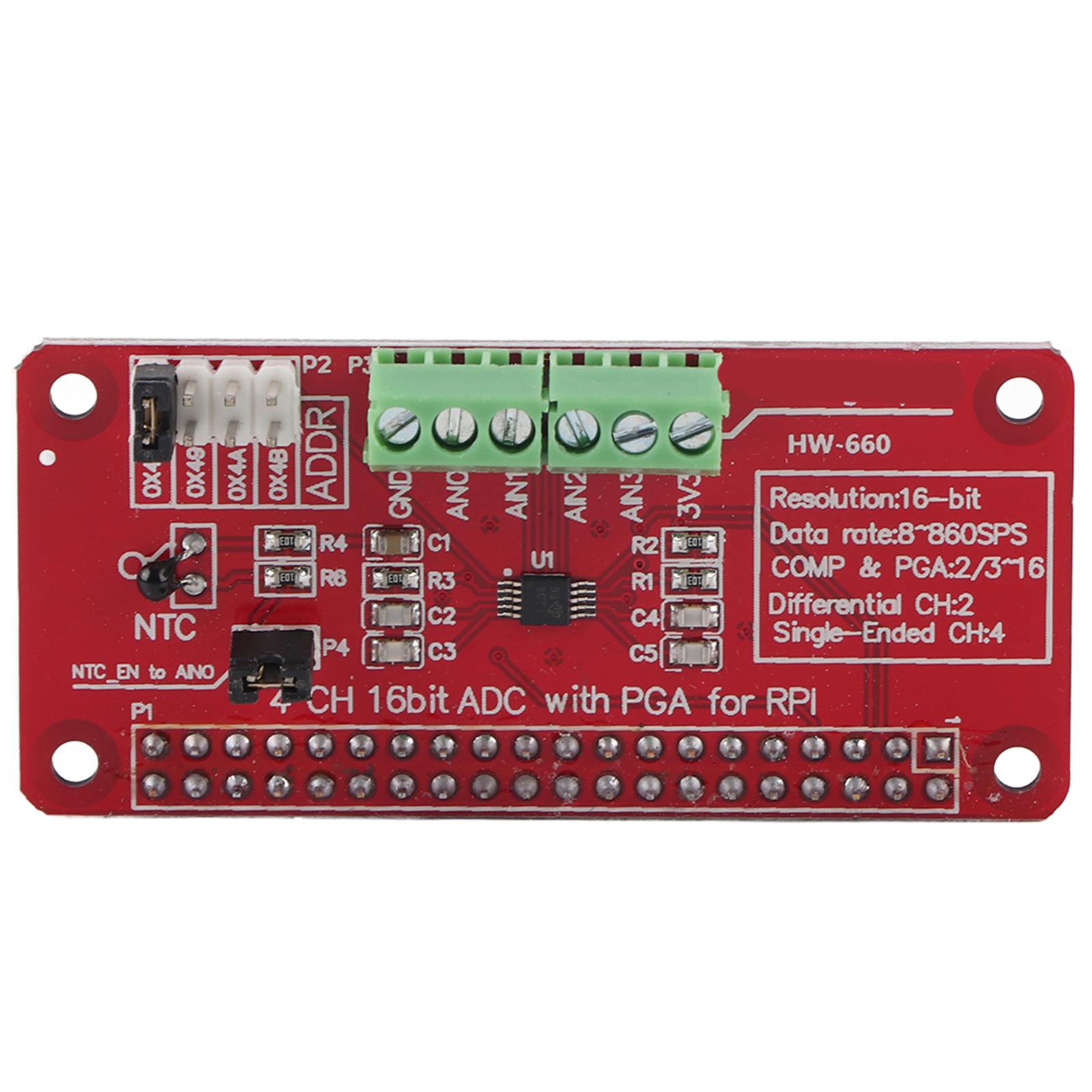 

1pc 16Bit ADC ADC Analog to Digital Converter Module for Raspberry Pi 32B+