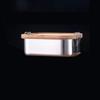 UOSU 304 Stainless Steel Square Bento Box with Bamboo Lid