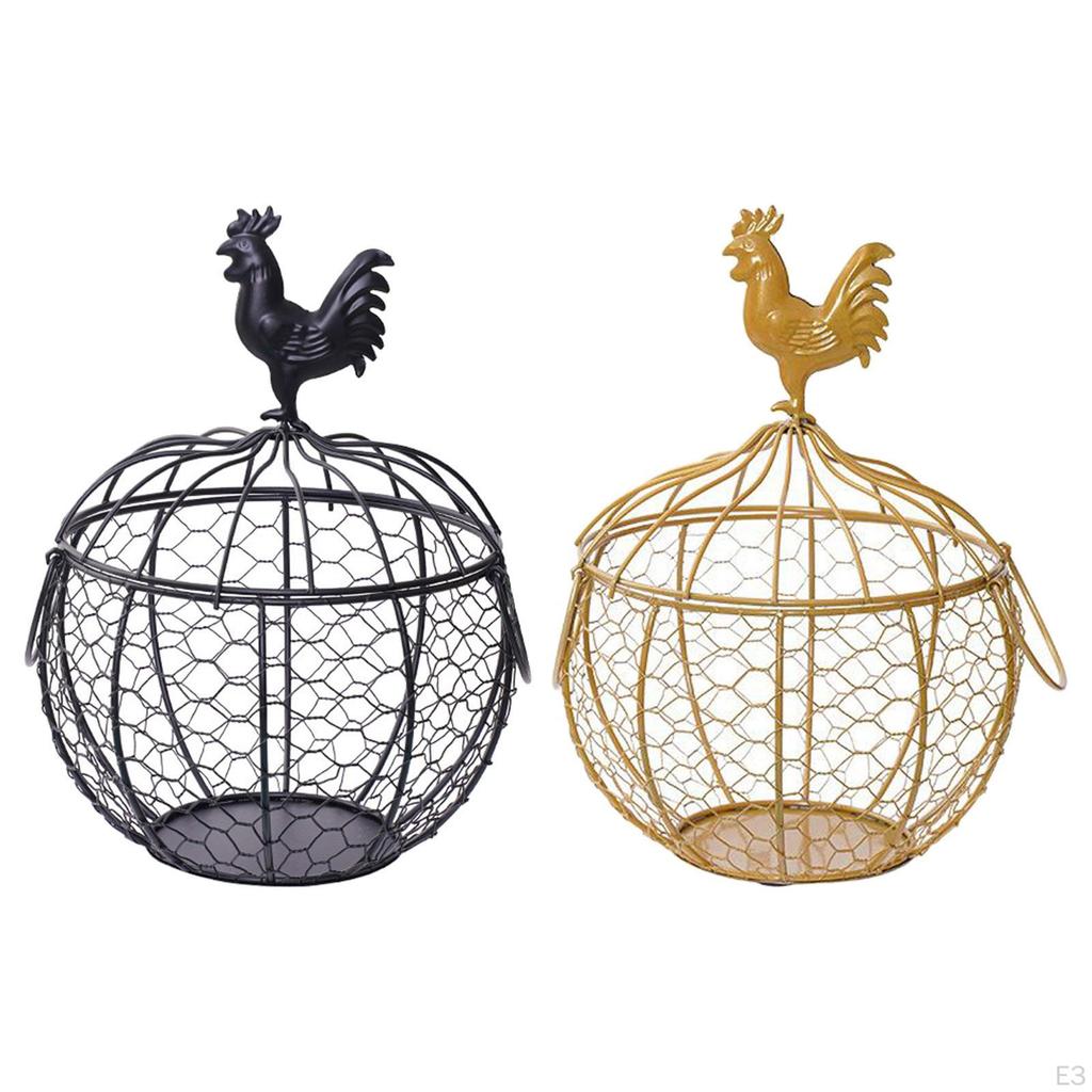 Decorative Egg Storage Basket with Handle for Dining Table Use