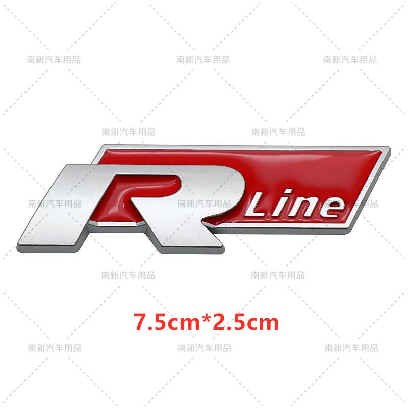 hsvrd1 2026 Hot For VOLKSWAGEN VW 3D Metal R Rline Emblem R line Badge Body Sticker For Volkswagen Golf Tiguan Touareg Polo GTI CC Pass