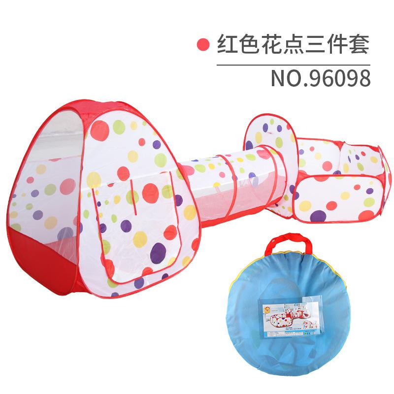 Children'S Tent Indoor And Outdoor Foldable Climbing Game House 3-In-1 Storage Ocean Ball Pool Tunnel Tent Toys