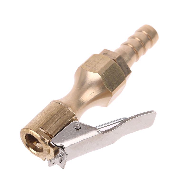 1/4" Lock On Metal Air Chucks Air Compressor Tire Inflator Tire Chuck with Clamp Connector for Hose Repair Inflate Chuck