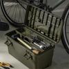 Tool Storage Box, Gardening Tool Box,, Hardware Storage Set, Plastic Storage Box Waterproof Cargo Box Khaki