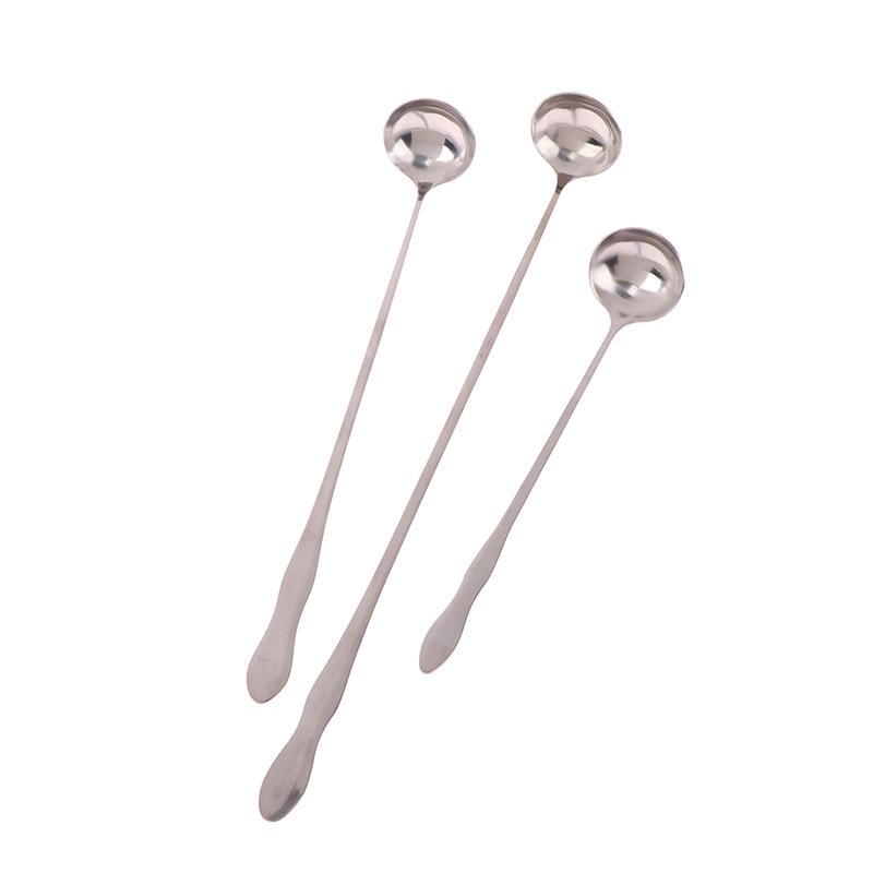 1 kus Nerezová ocel Lžíce na míchání s dlouhou rukojetí Lžíce na zmrzlinu Dezertní lžíce Nádobí