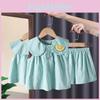 Adorable 2024 Summer Girls Two Piece Set With Soft Cotton Fabric And Cute Fruit Patterns For Ages 3 To 8
