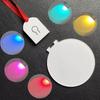 Light Up Hanging Ornaments Rechargeable DIY Acrylic Blank Pendant Charm with Rope for Festival Wedding Party Home Decor