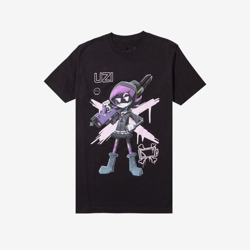 Murder Drones Uzi Portiere Maglietta Grafica Robot Anime Merch Unisex Girocollo Manica Corta T-shirt Casual Streetwear Top per Uomo Donna