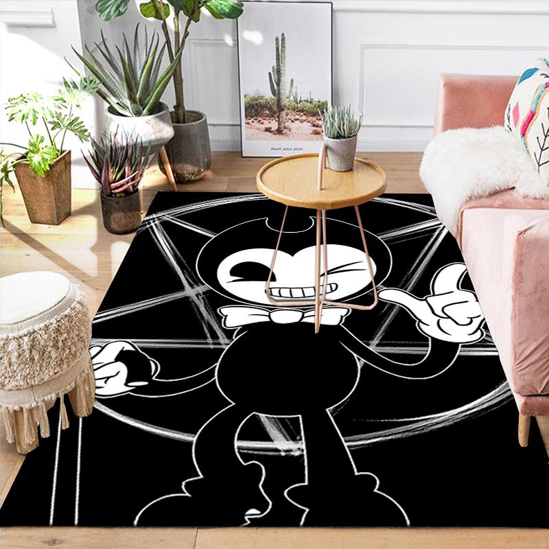 1Pc Bendy Ink Machine Rug, Office Carpet Indoor Outdoor Doormat, Non-Slip, Comfortable, Living, Christmas Halloween, Xmas Gift En130