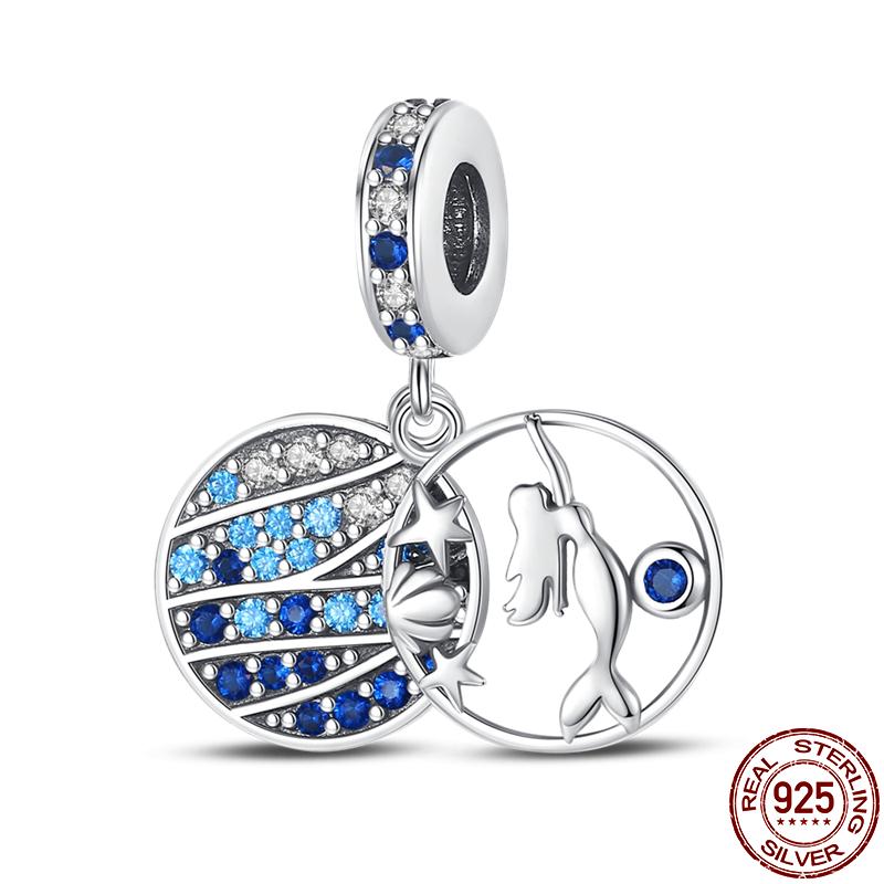 Fit 3Mm'S Original Bracelet Blue Dream Catcher Charms Diy Jewelry For Women Birthday Gifts Plata Charms Of Ley