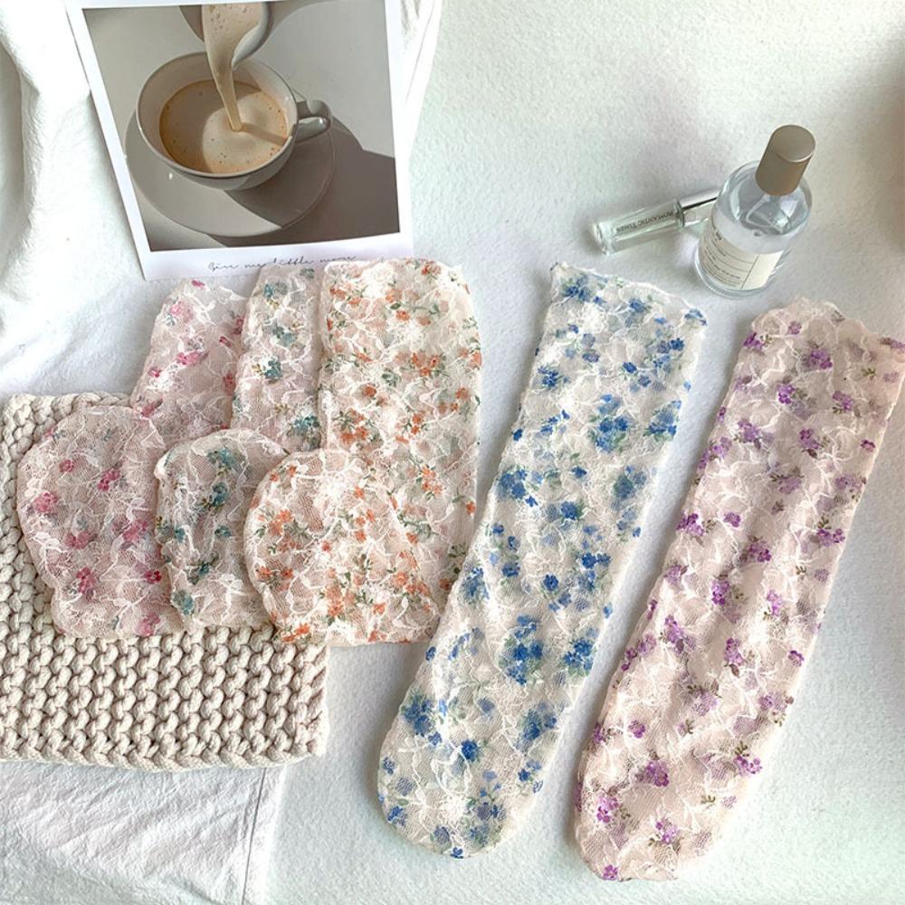 Cute Medium Tube Socks Thin Mesh Tube Socks Sweat Absorption Women Cotton Socks