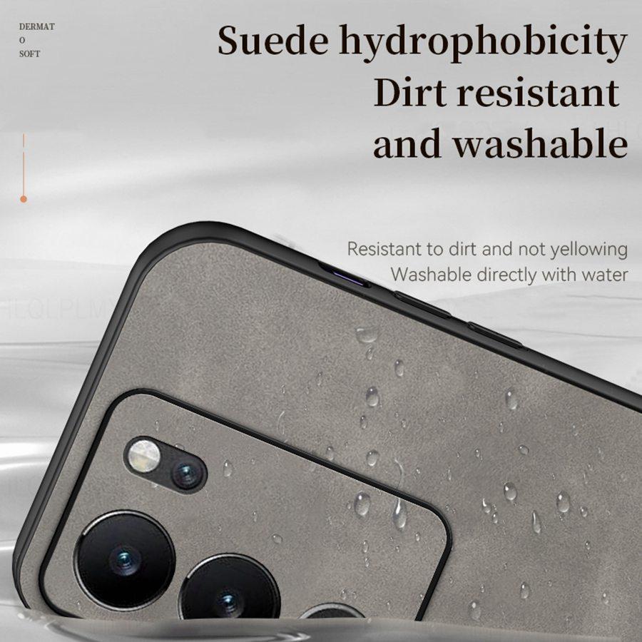 Sheepskin Leather Soft Case For Vivo V60 Lite Y28S V40 V30 SE V23 Y27 Y72 Y52 5G V21 V25 V29 V29E Y18 Y04 Y20 Y21 Y33 Y29 Y19S Y31 Luxury Matte Cover