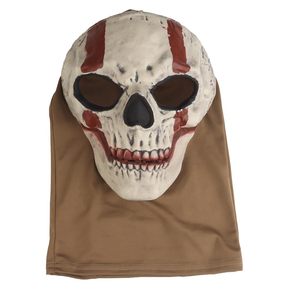 Paintball Full Mask Headgear Breathable Skull Head Soft Helmet Mask Creepy Full Face Headgear Halloween Cosplay Props