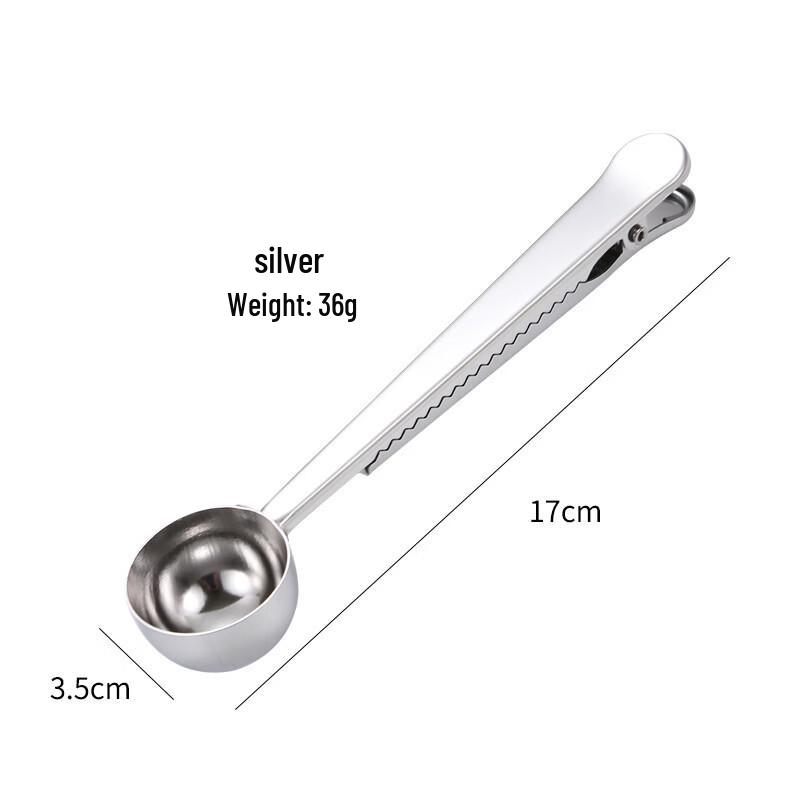 Stainless Steel Multifunctional Coffee Scoop and Bag Clip