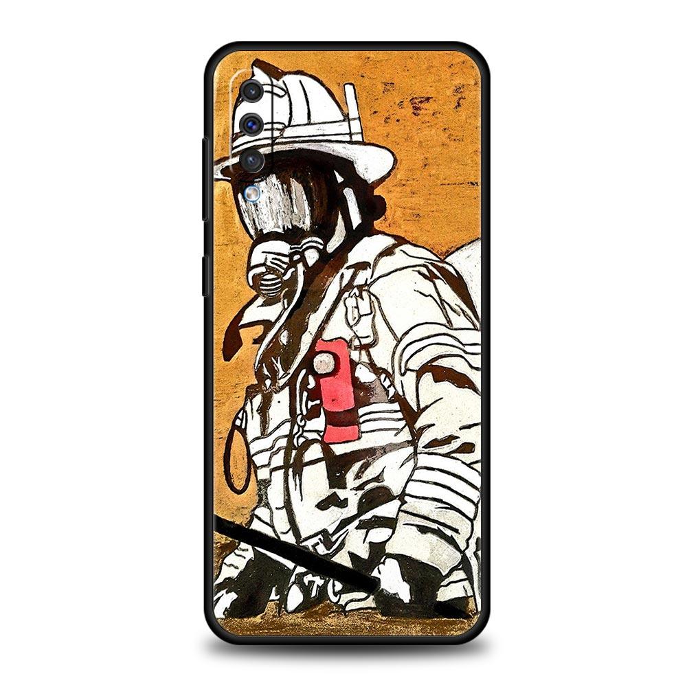 Fireman Firefighter Phone Case For Samsung A54 A52 A24 A14 A50 A70 A10 A40 A20S A20E A06 A12 A22 A34 A42 A32 5G A04s A16 Cover