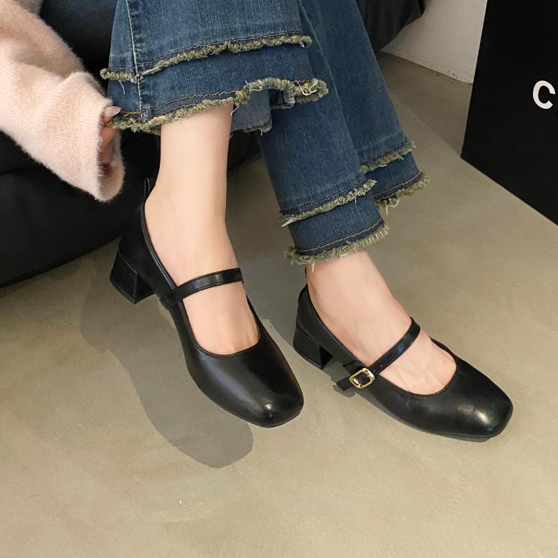 Fashion 2024 Fashion Women's Shoes Shallow Women's High Heels Hot Sale Buckle Strap Dress Pumps Women New Solid Heels Womenzapatos Mujer