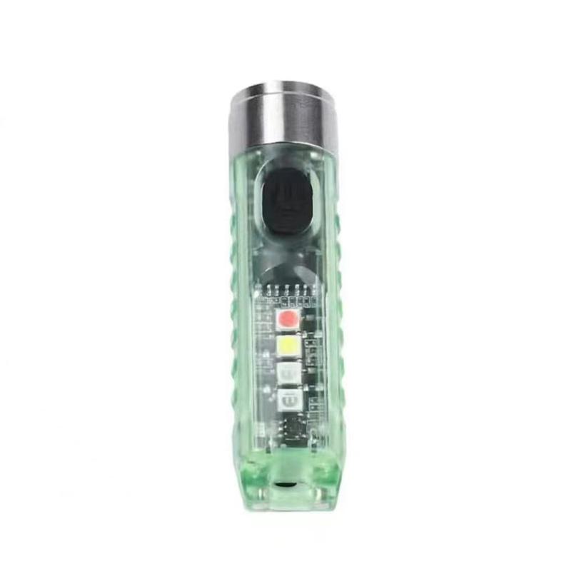 Small Flashlight Led Multi-Function Waterproof Keychain Flashlight Portable Waterproof Magnetic Warning Camping Torch Light