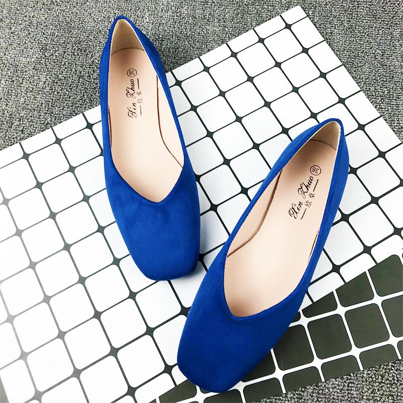 Fashion Flat Shoes for Women 2025 Spring Autumn Solid Square Toe Black Women's Shoes Large Size 43-44 Small Size 31-32 Ladies Shoes