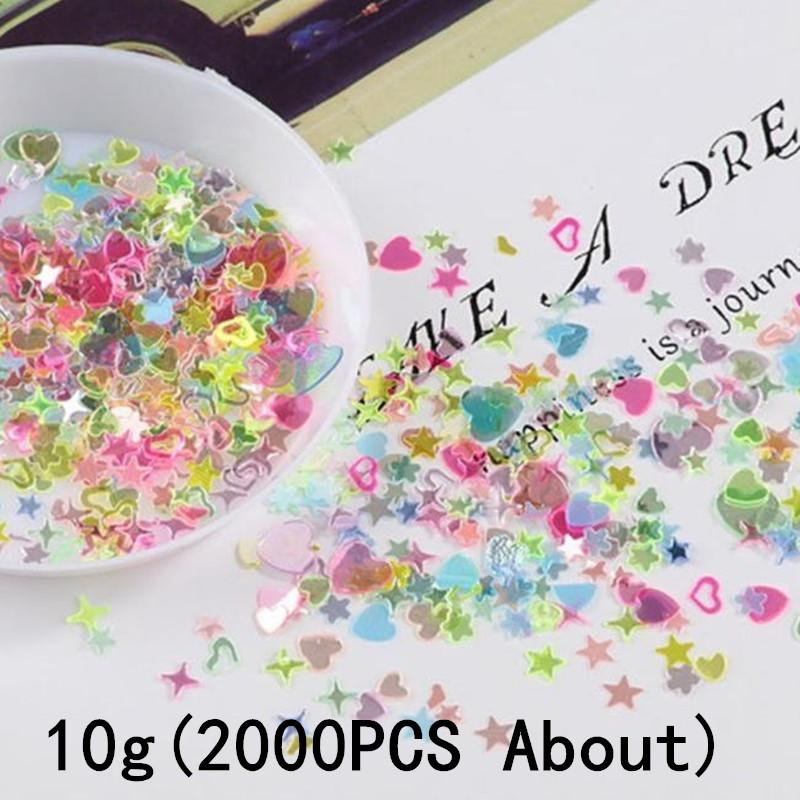 10g(2000Pcs)/Pack Mixed Colors Shape Loose Sequins DIY Nail Craft Jewelry Making, Wedding Decoration Confetti