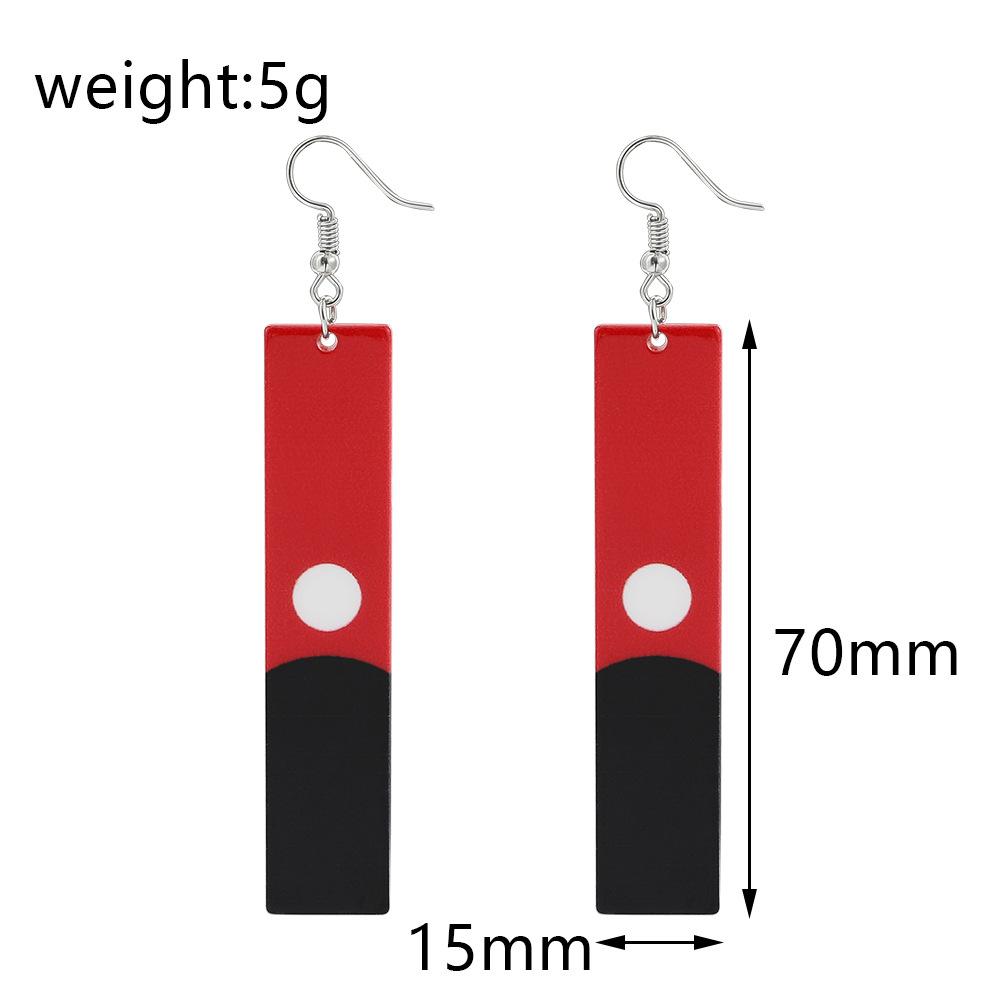 Anime Acrylic Pendant Dangle Earrings Cosplay Props for Women Men Jewelry Accessories