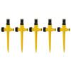 5pcs Auto Irrigation System 360 Degree Rotation Tripod Sprinkler Corrosion Resistant Easy Install for Garden Lawn