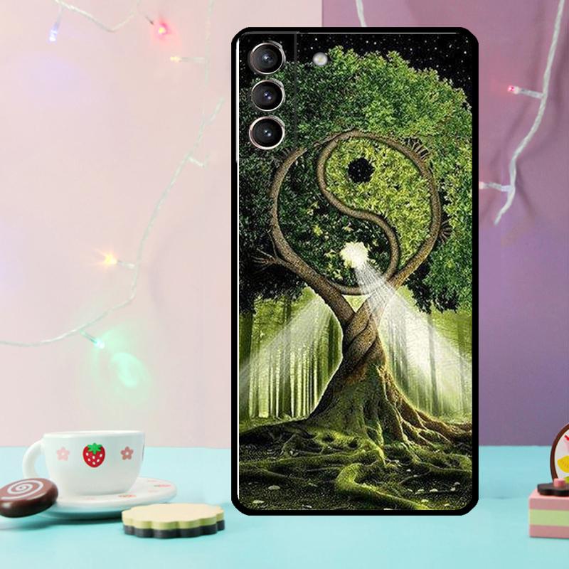 Tree of Life Yin Yang Phone Case For Samsung Galaxy S25 Ultra S20 S21 S22 S23 Plus S9 S10 S25 FE S24 Ultra Cover