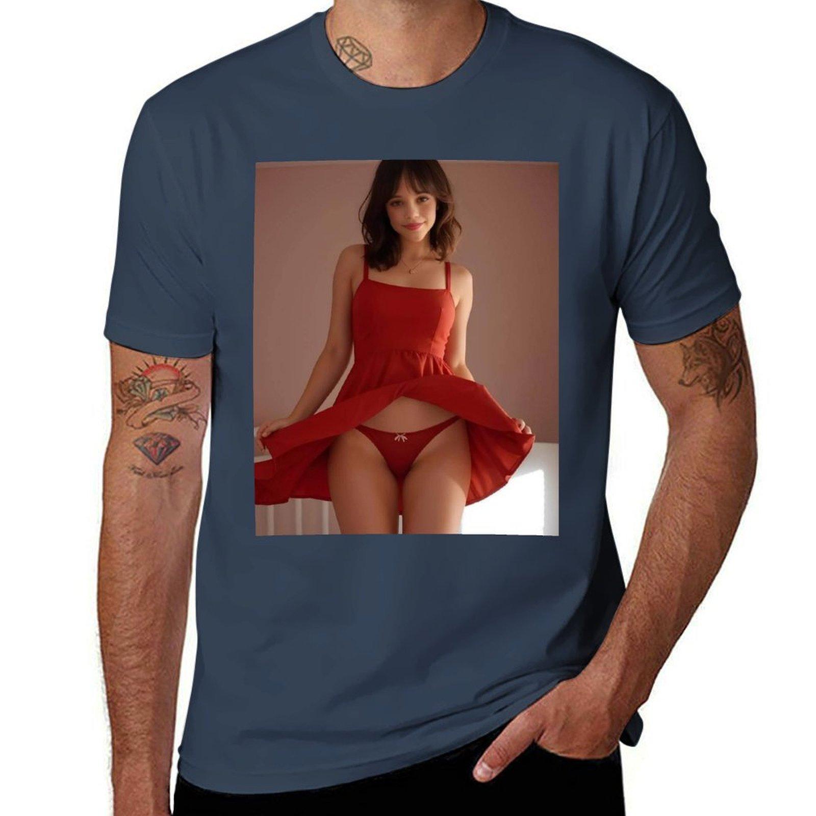 Jenna Ortega cute TShirt Fashion Simple Casual Tee Shirt S
