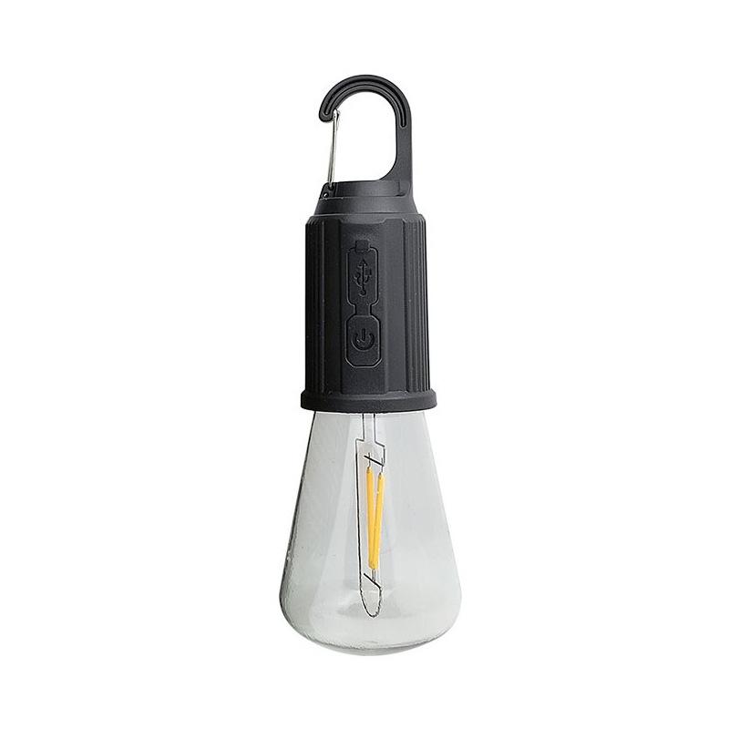 Cross-border Outdoor Retro Light Bulb Camping Lamp TYPE-C Rechargeable Tungsten Wire Camping Lamp Emergency Hanging Tent Atmosphere Lamp