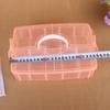 Plastic Box Rectangular Transparent Box with Handle Lid Storage Box Dustproof Jewelry Storage Case Container for Nail