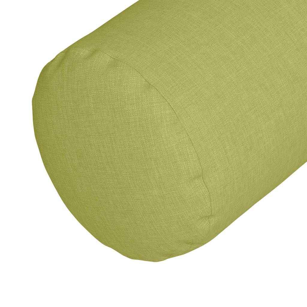 Bolster Cushions 2 pcs Light Green Ø 15 x 40 cm Fabric