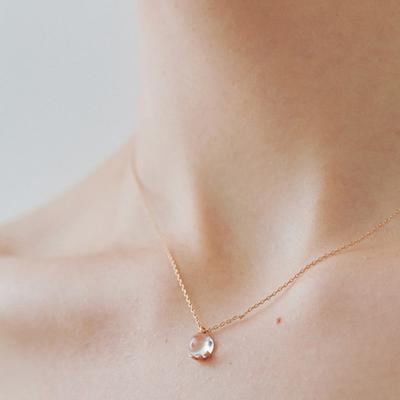 OR D`OR Round White Quartz Necklace