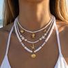 Geometric Starfish Pendant Necklace For Women With Zinc Alloy Chain Summer Fashion