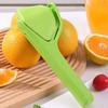 Max Juice Extraction Lemon Lime Squeezer EasytoUse Flat Lemon Squeezer with Leverage Squeezer with Built in Strainer Yellow