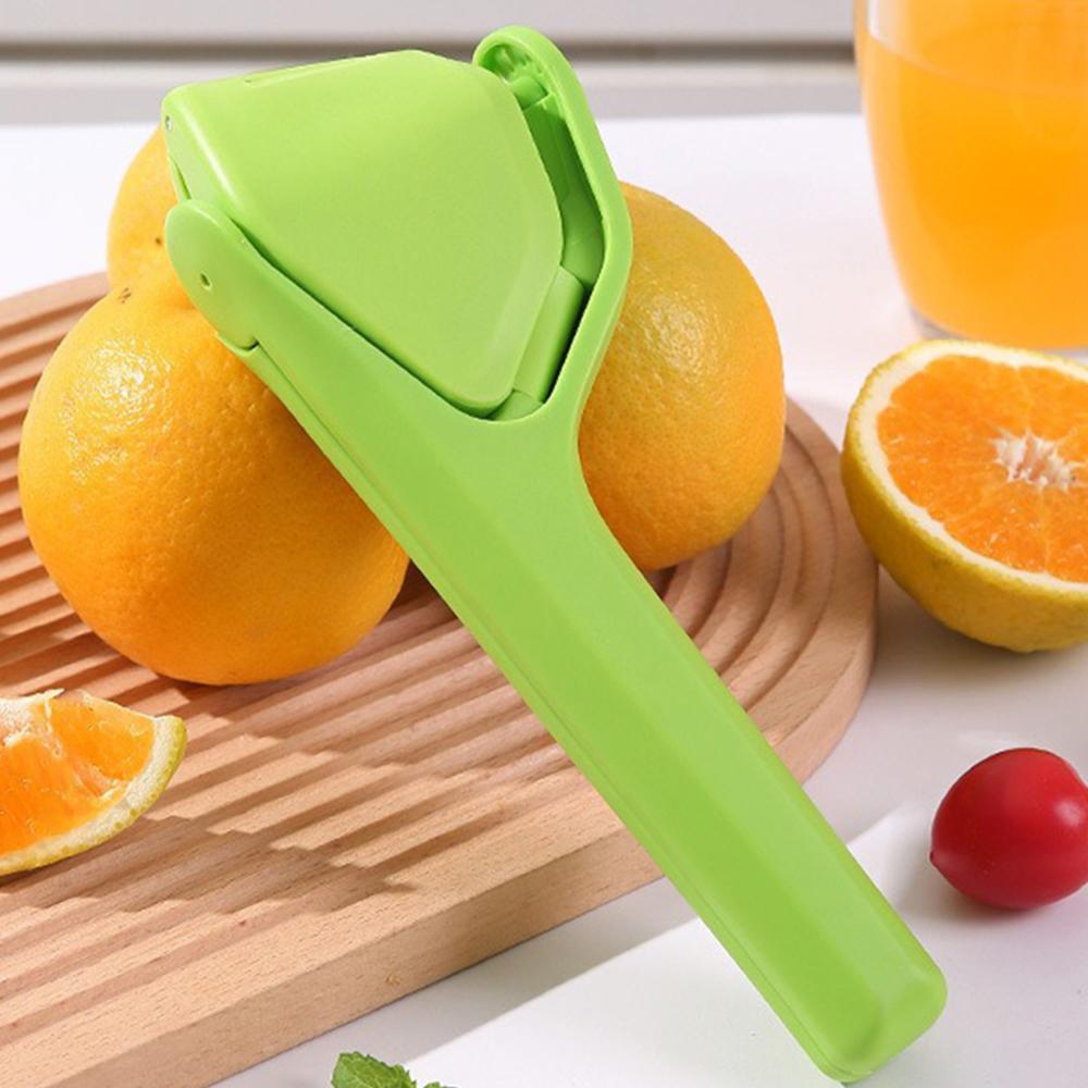 Max Juice Extraction Lemon Lime Squeezer EasytoUse Flat Lemon Squeezer with Leverage Squeezer with Built in Strainer Yellow