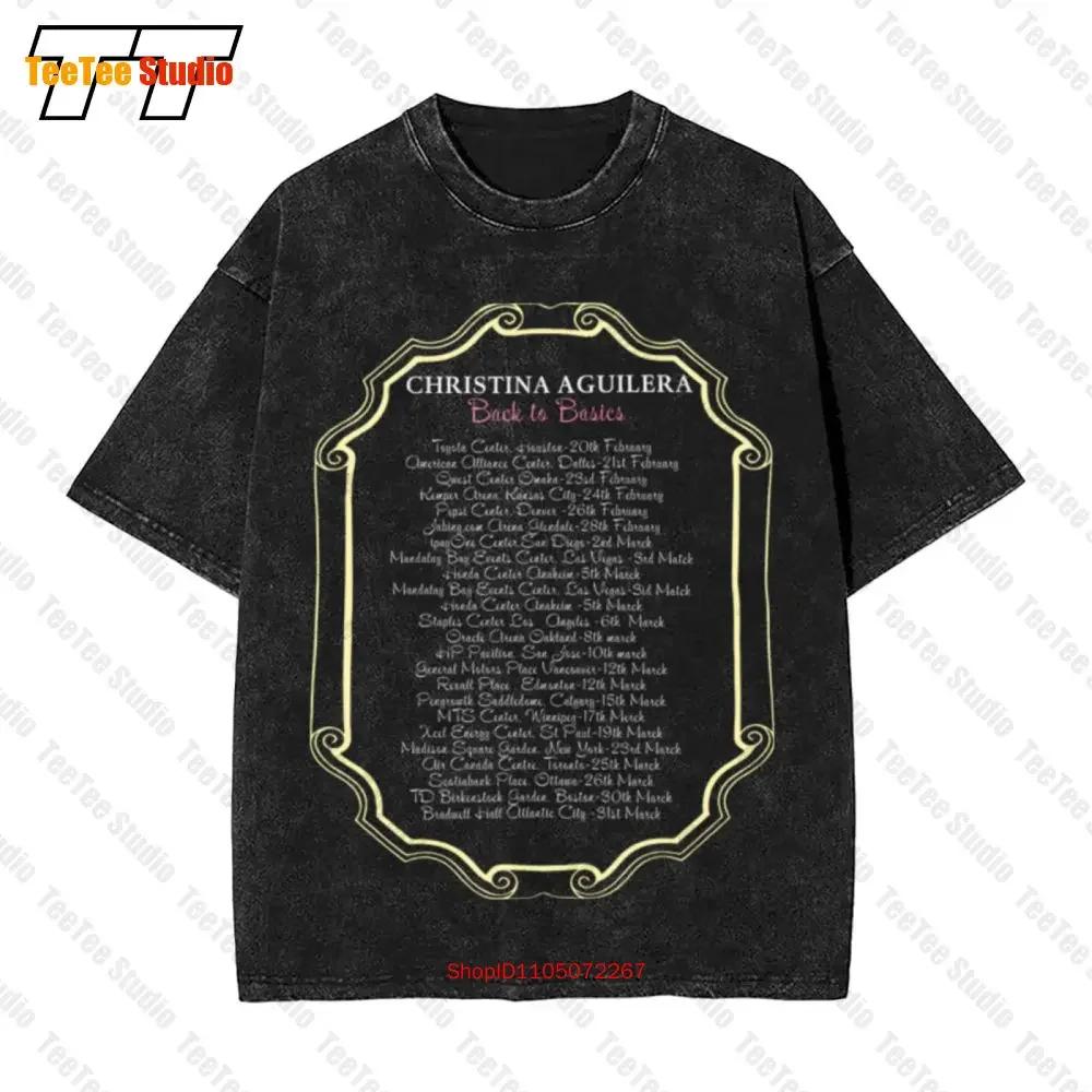 Christina Aguilera Back To Basic Tour  Sides Black S Xl Vintage Oversized TShirt Se CG S