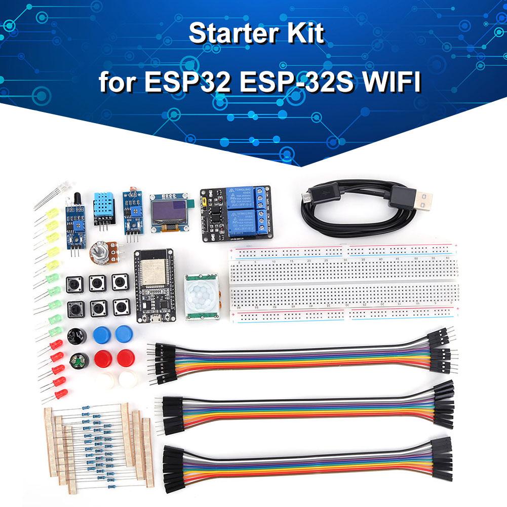 Project Learning Kit with Storage Box Basic Starter Kit for ESP32 ESP-32S WIFI I OT Development Board 0.96 Inch Oled for Arduino